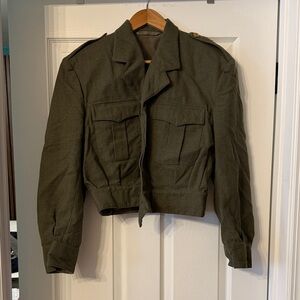 Olive Green Military Style Jacket